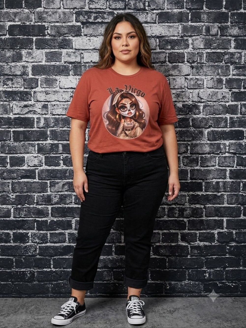 Virgo Graphic Tee in Rust - Picture 2 of 4